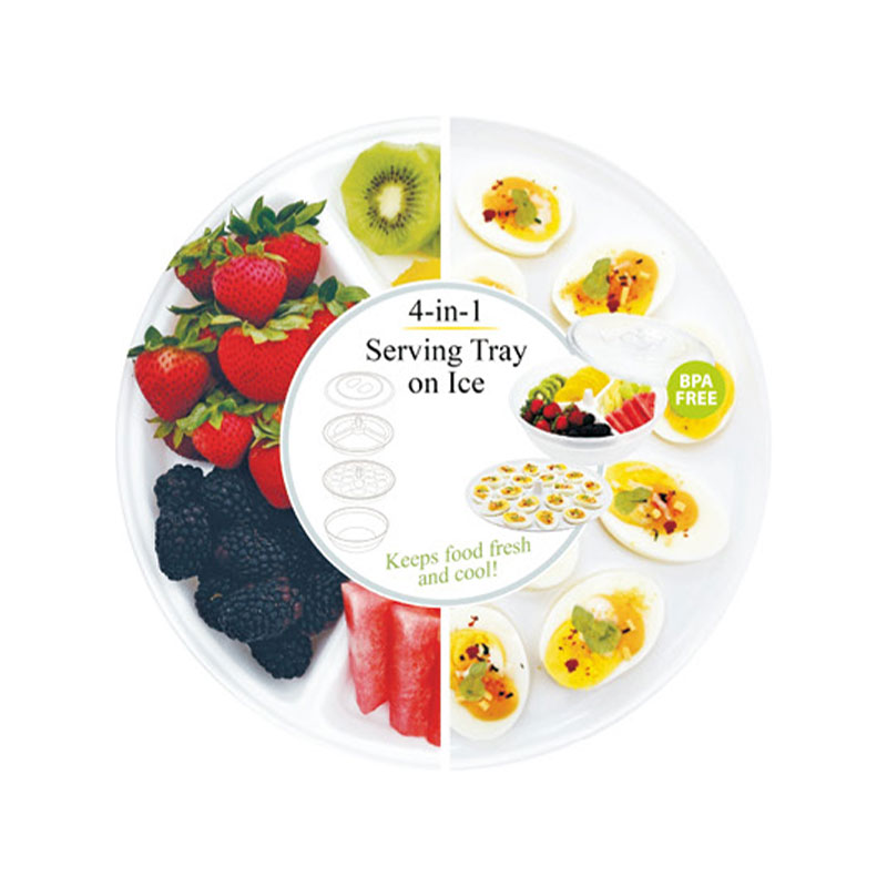 Buz üzerinde 4'ü 1 arada servis tepsisi